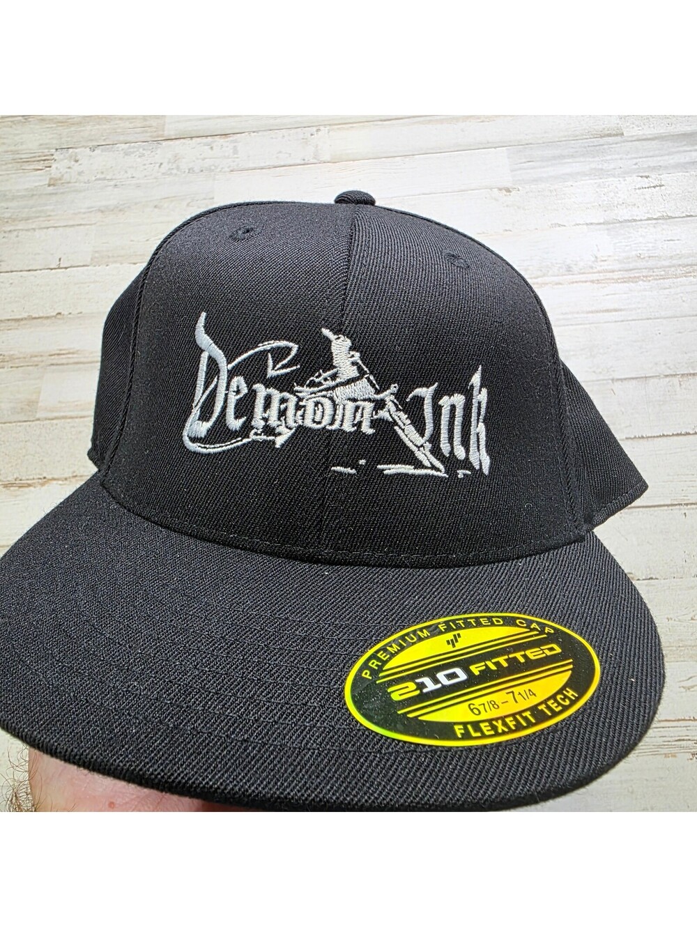 210 Fitted Demon Ink Black Fitted Cap Size 6 7/8 - 7 1/4